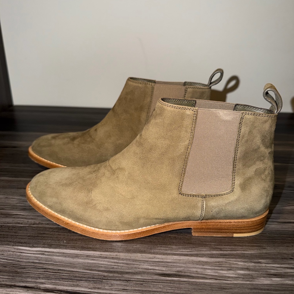 Jenni Kayne Olive Suede Chelsea Boots